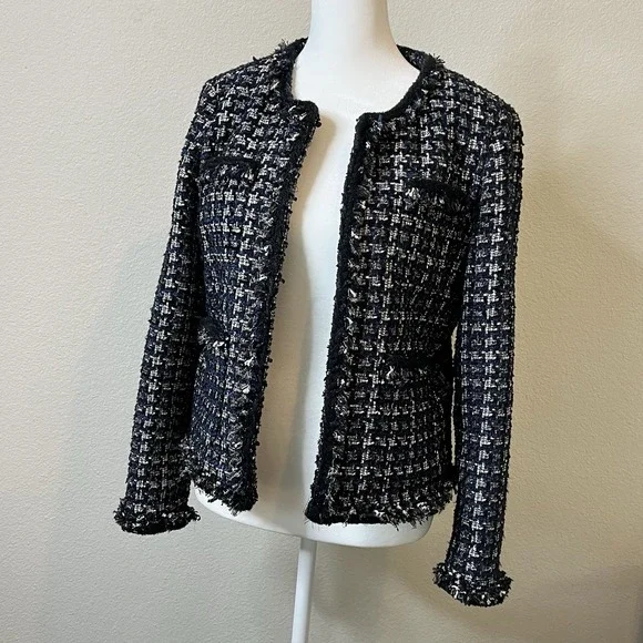 J. Crew Lady jacket in metallic houndstooth Preppy Teacher Office Professional 4